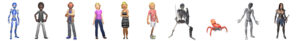 Actor characters thumbnails for Vset3D Actor