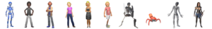 Actor characters thumbnails for Vset3D Actor