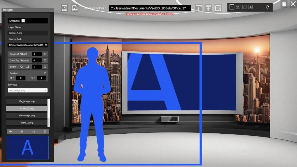 vMix virtual Set Office_17 | Vset3D | AI video and Virtual production