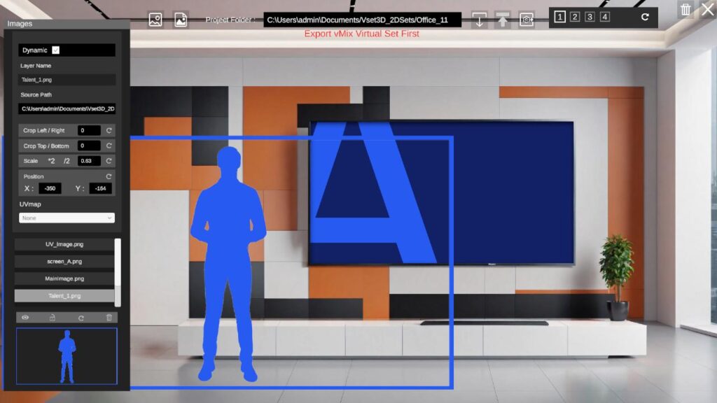 vMix virtual Set Office_11 | Vset3D | AI video and Virtual production